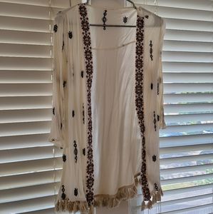 Target boho embroidered jacket/cover up